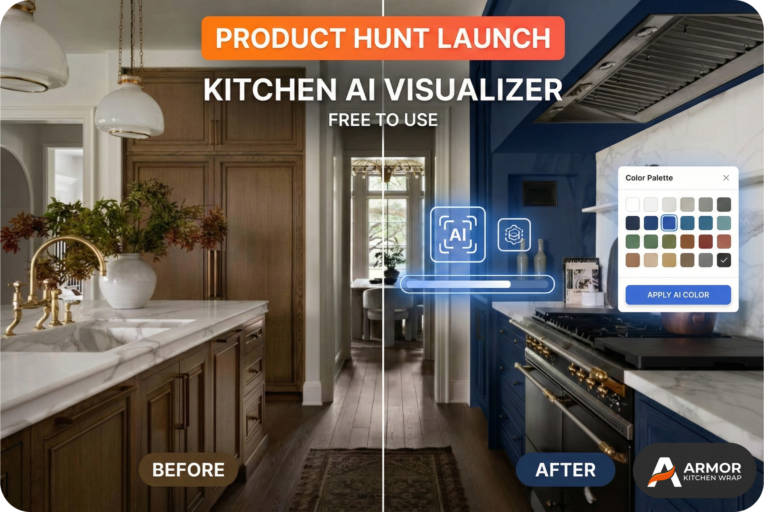 AI Kitchen Cabinet Visualizer gallery image