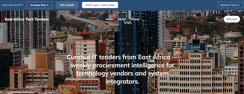 East Africa Tech Tenders screenshot 1