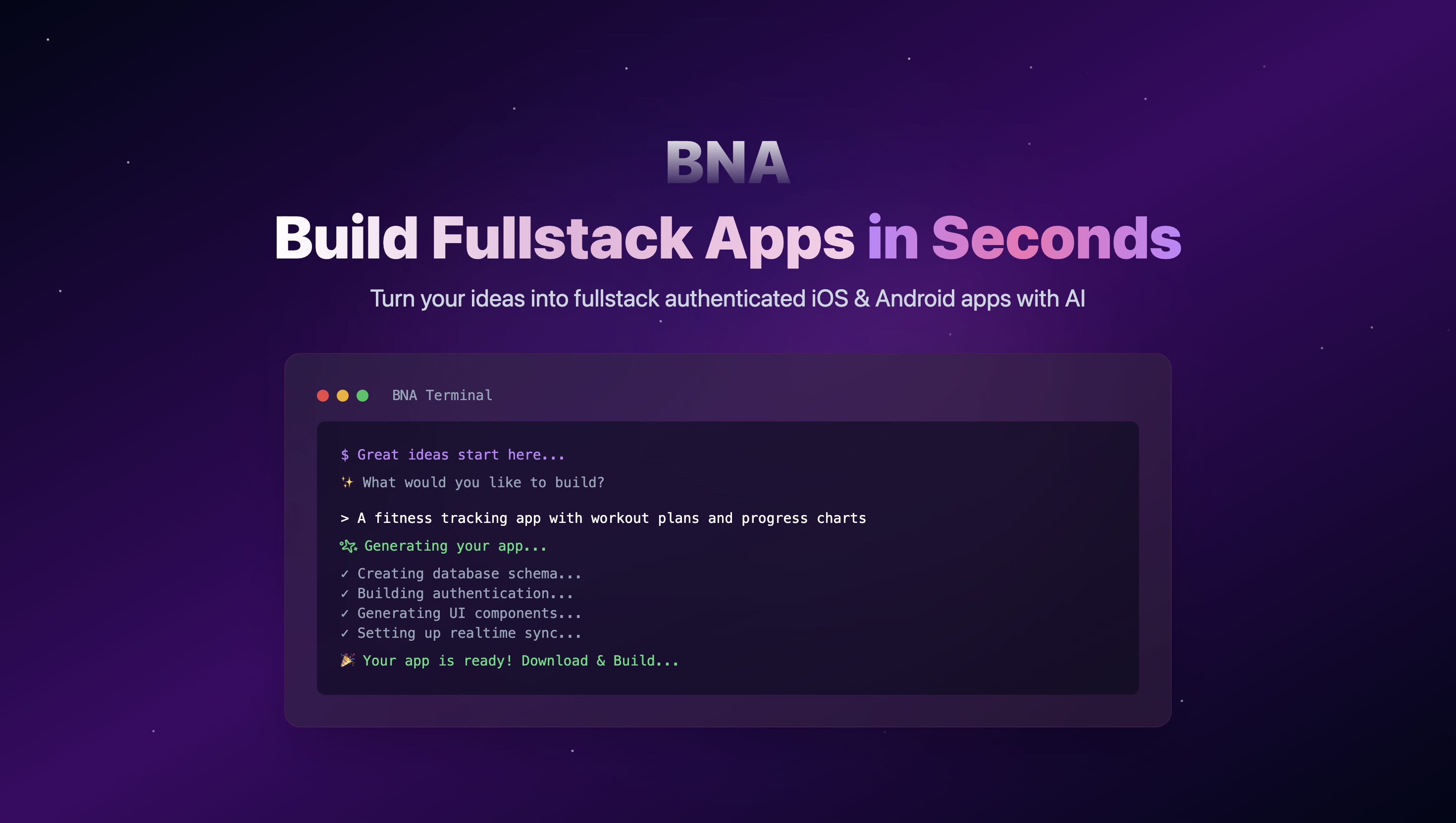 BNA - Main product screenshot demonstrating key features and user interface