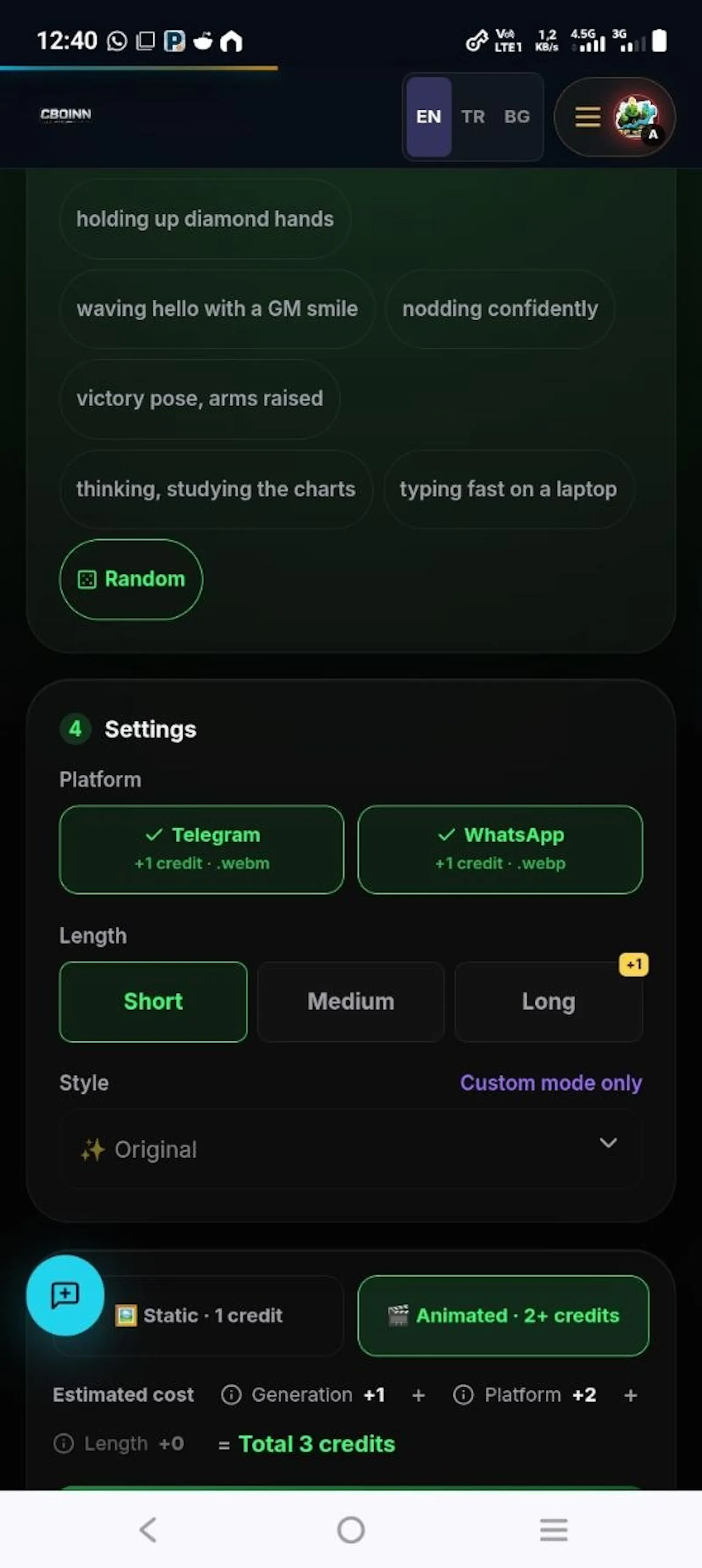 CBOINN AI Character Creator screenshot 2