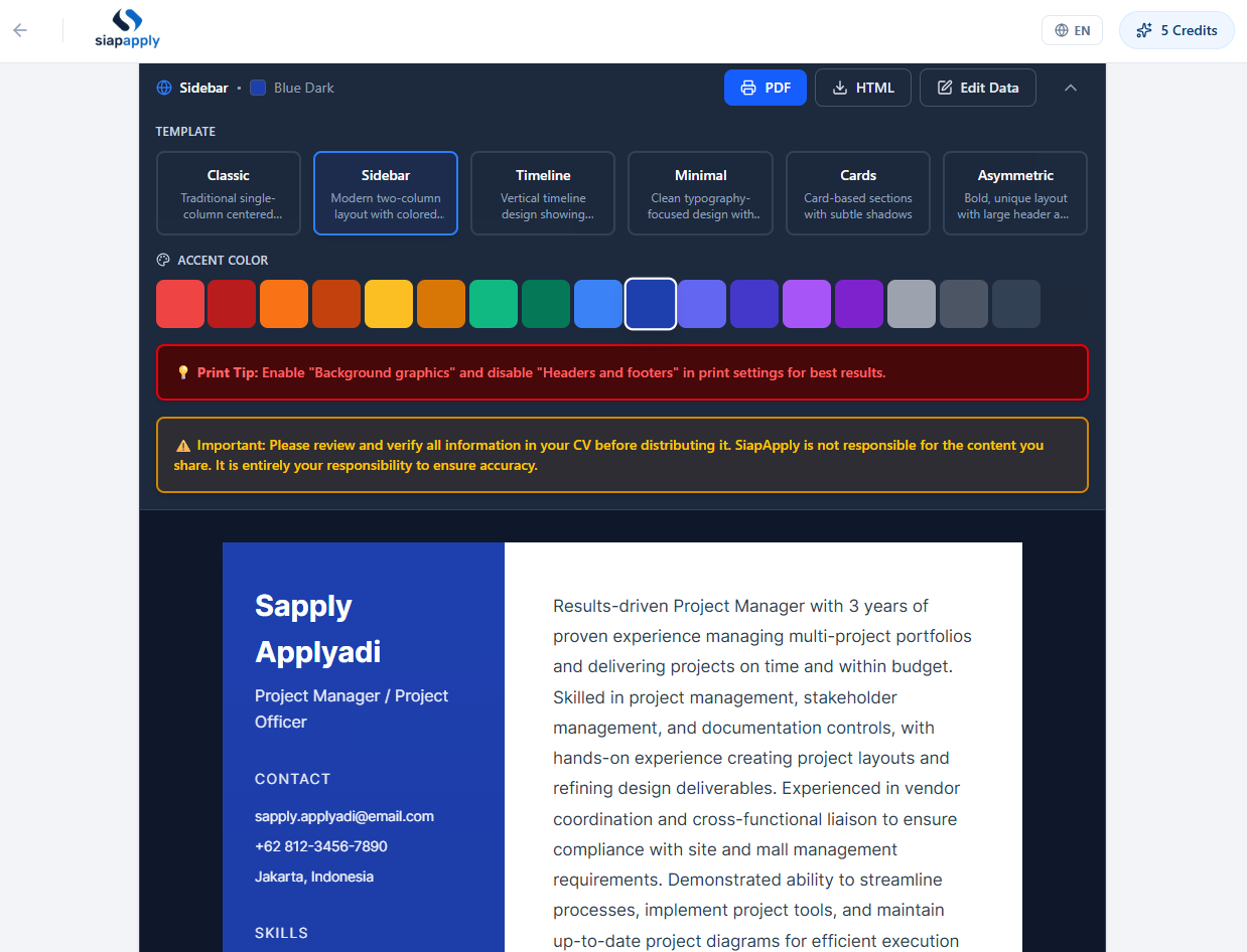 SiapApply - Screenshot 5 showing product features and functionality