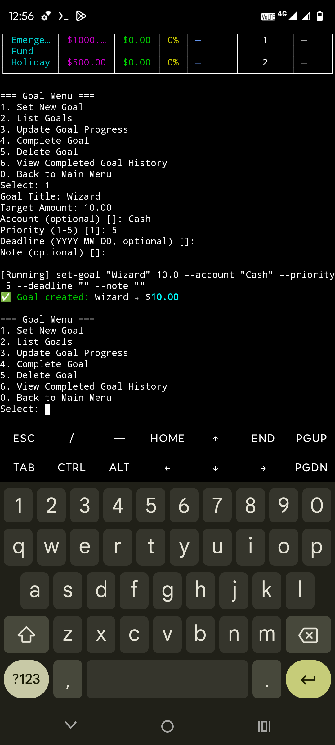Vaultplan - การอยู่รอดของ CLI Finical - การติดตามอย่างละเอียดสไตล์ CLI media 1