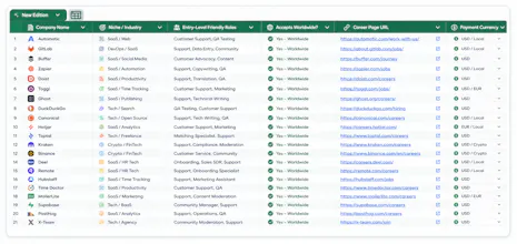 150+ Global Remote Companies List gallery image