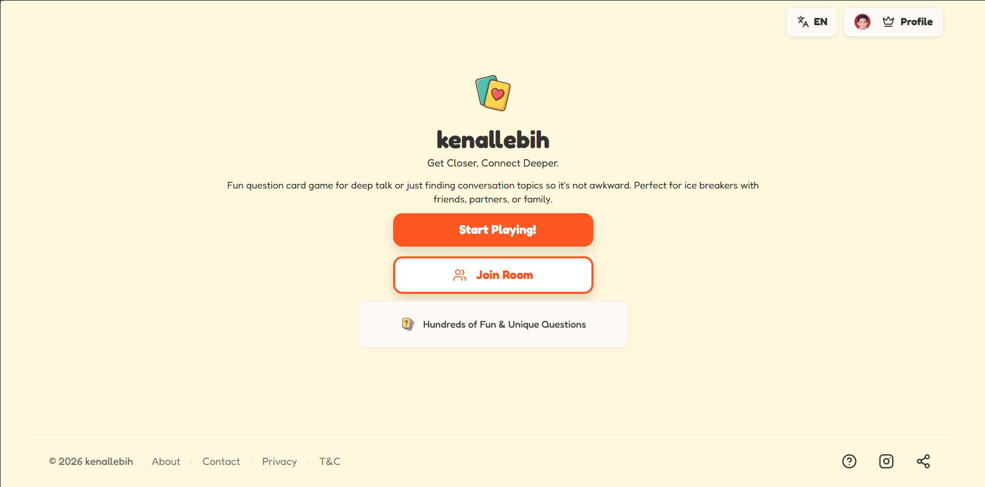kenallebih — AI-powered deep-talk game gallery image