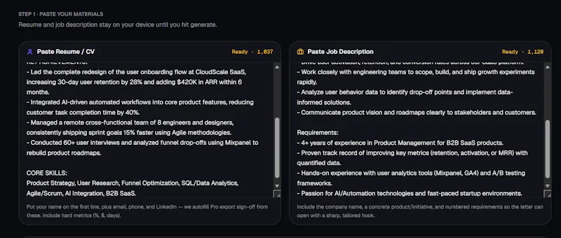 EZCoverLetter screenshot 2