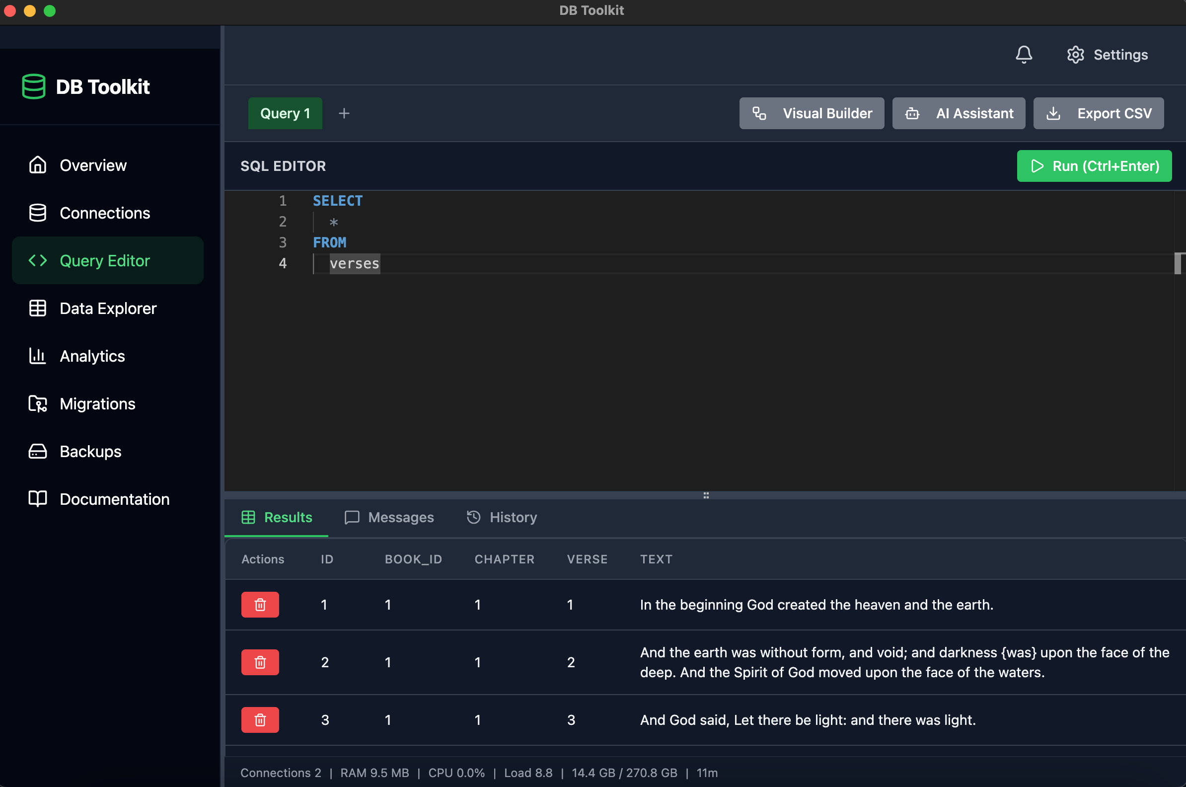 DB Toolkit - Screenshot 2 showing product features and functionality
