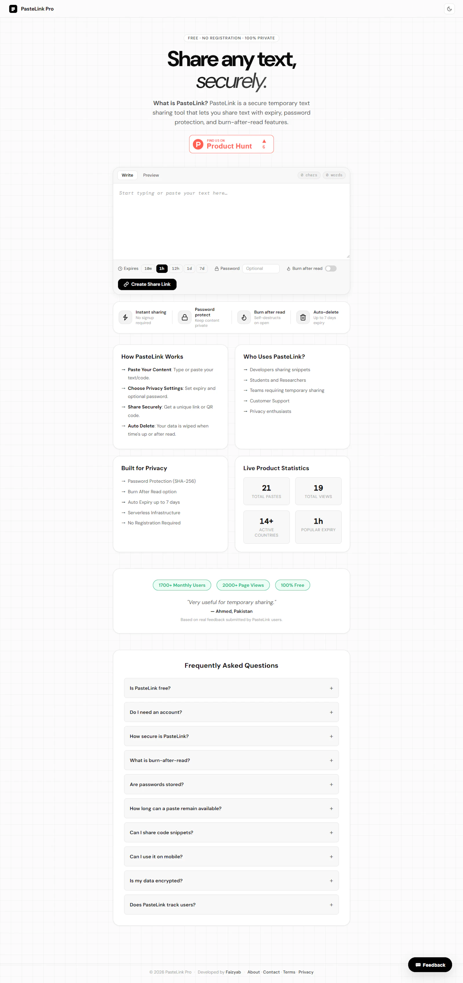 PasteLink Pro screenshot 1