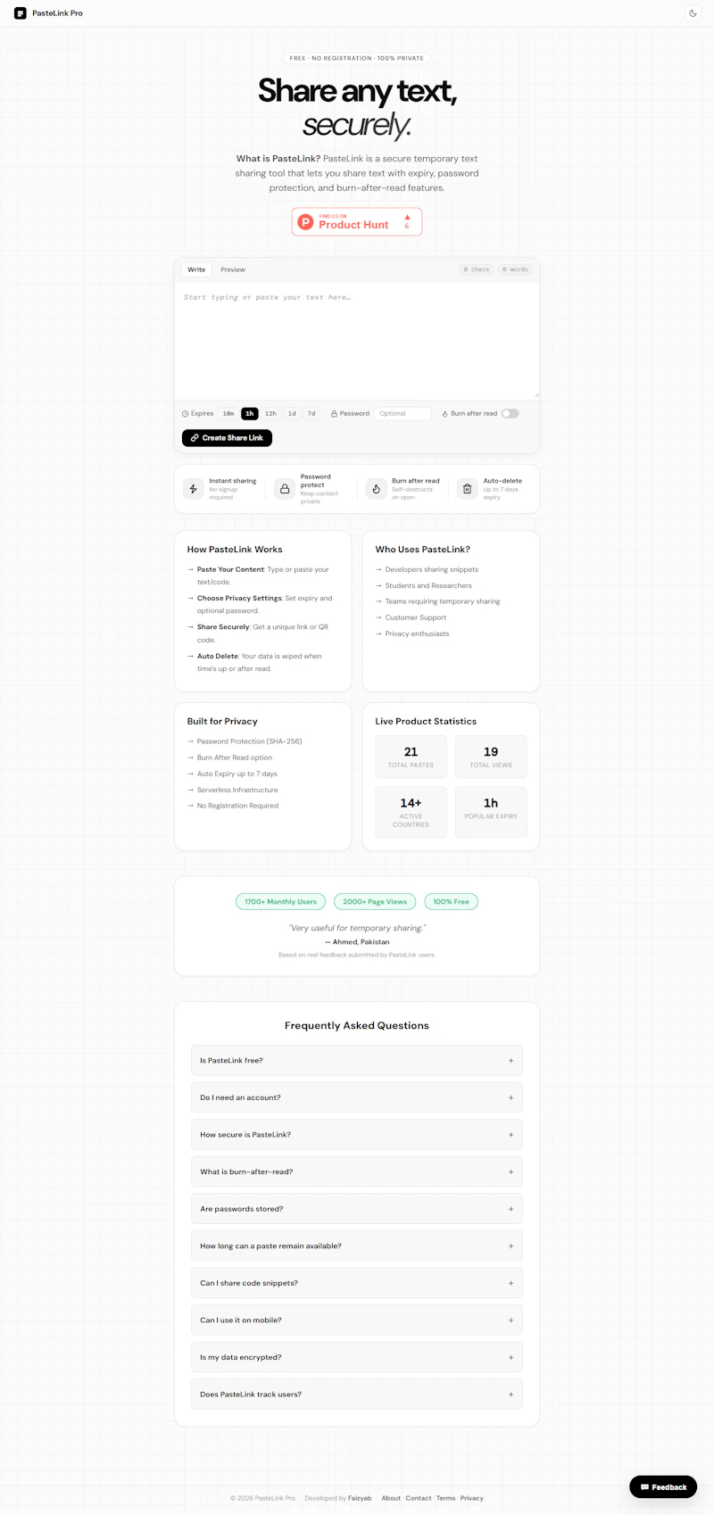 PasteLink Pro screenshot 1
