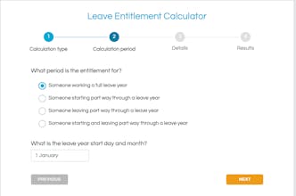 Holiday Entitlements Calculator gallery image