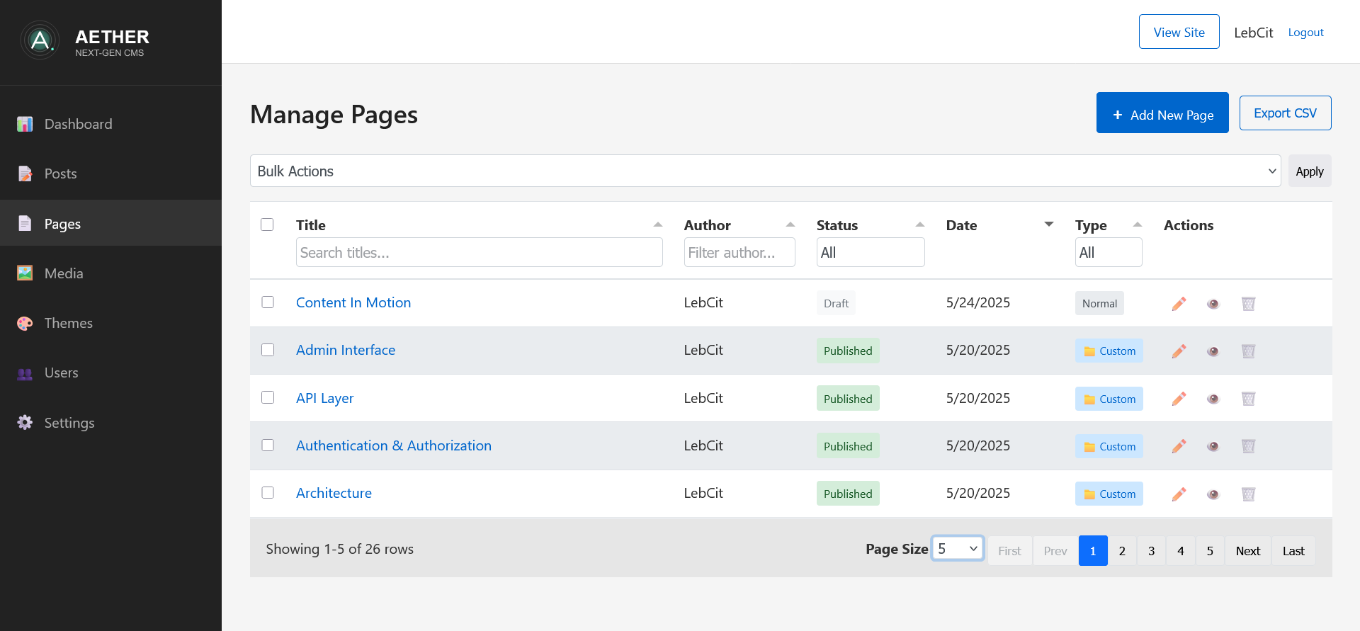 Etere cms - NODE.JS di nuova generazione CMS costruita per creatori, devs e team. media 2