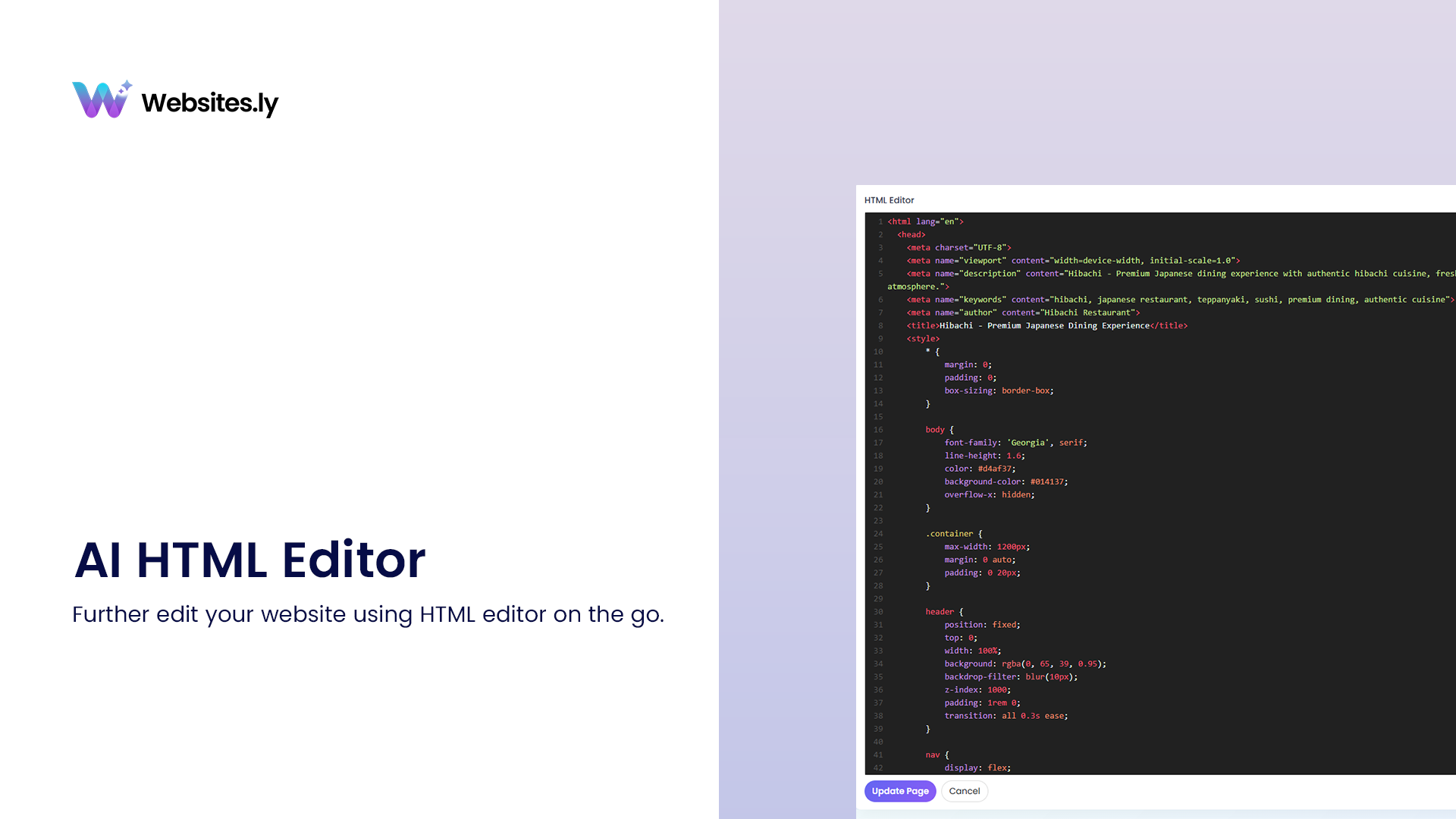 Websites.ly - Screenshot 4 showing product features and functionality