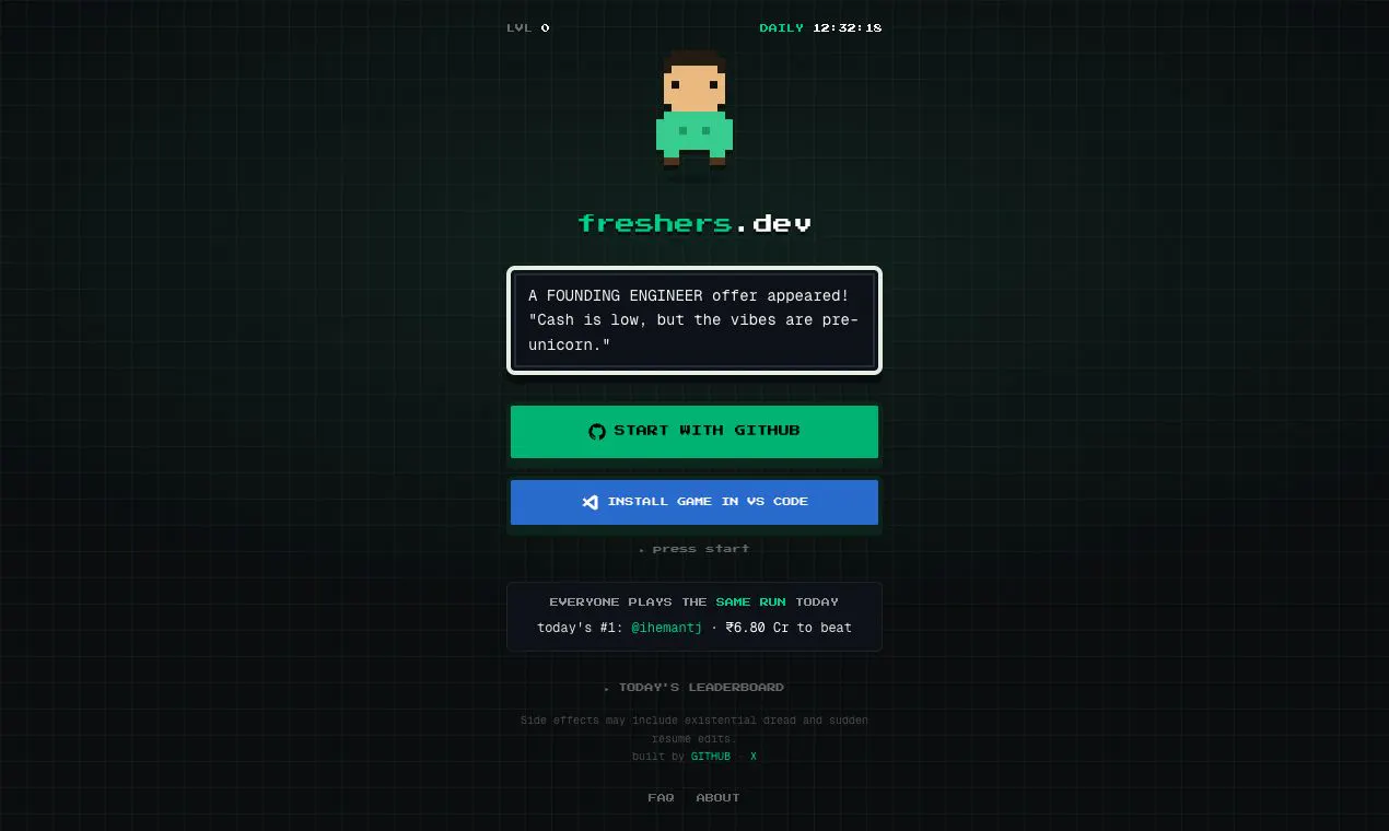 freshers.dev screenshot 1