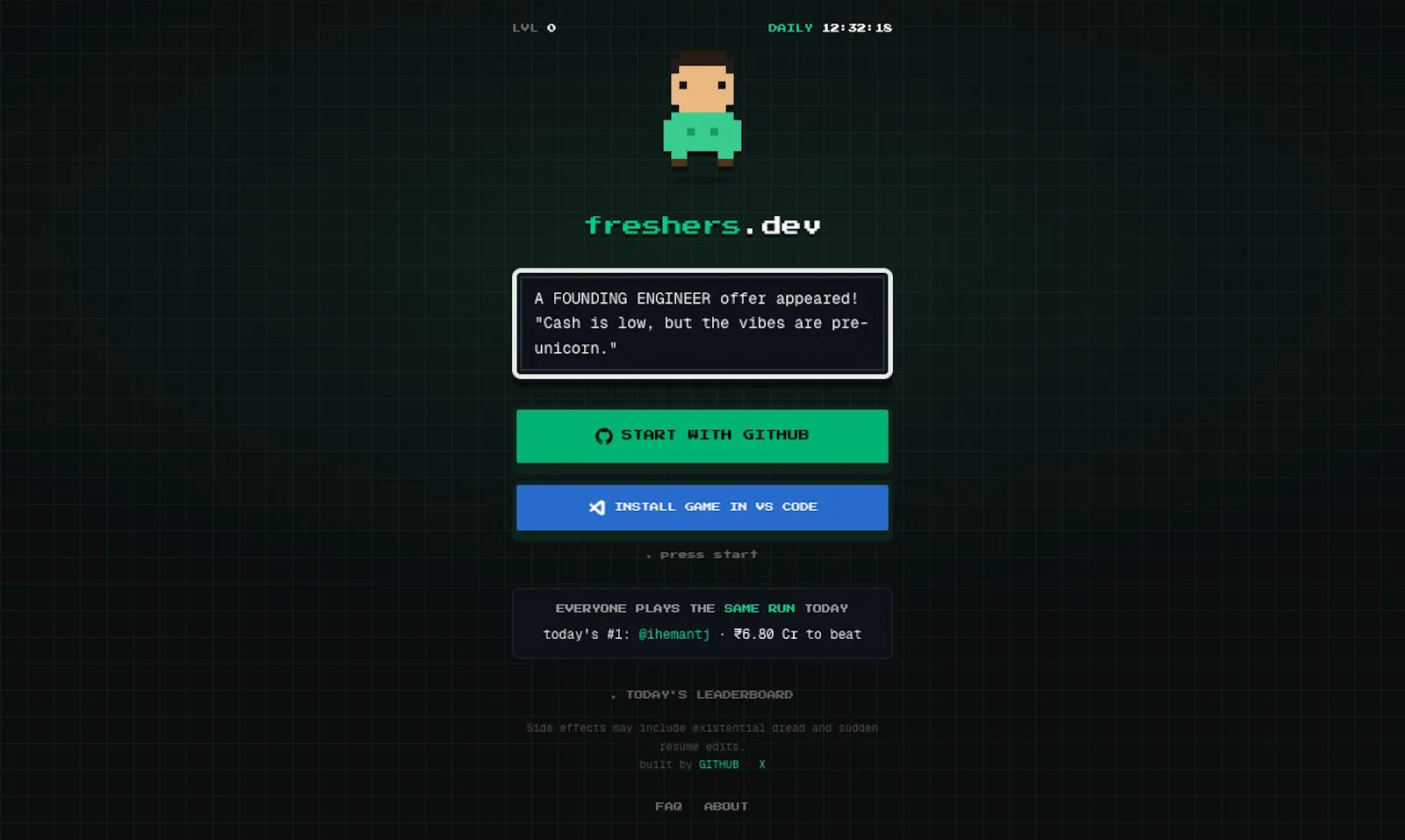 freshers.dev screenshot 1