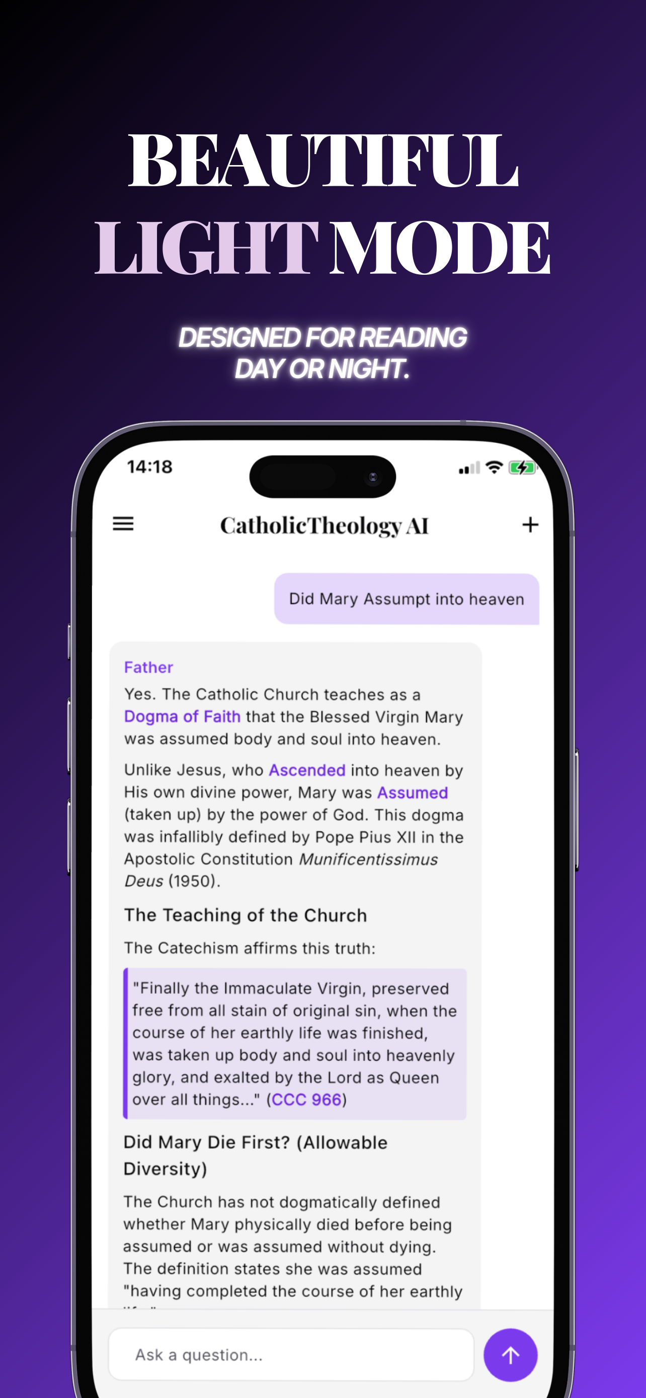 CatholicTheology AI - Screenshot 4 showing product features and functionality