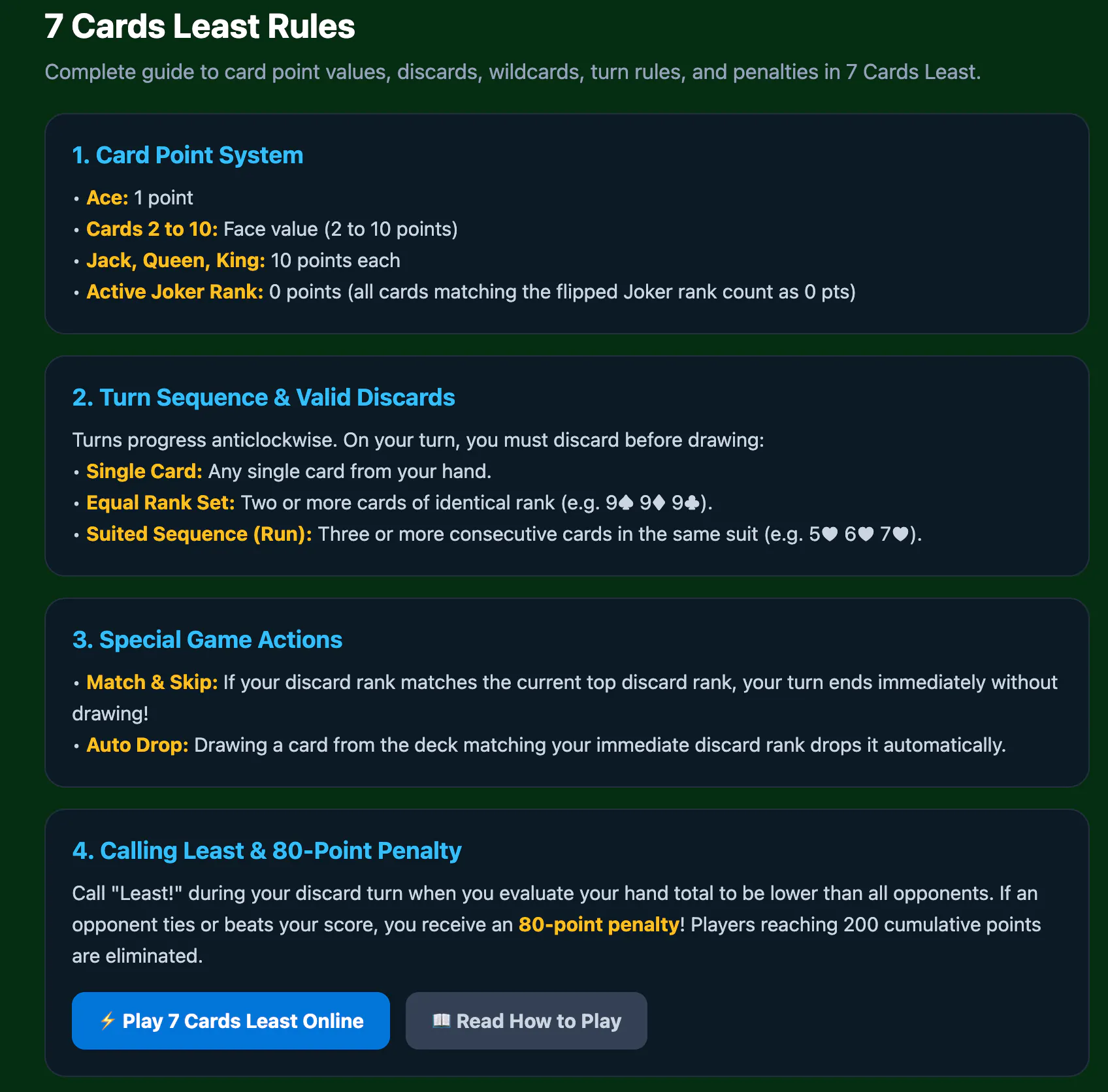 7 Cards Least Game gallery image