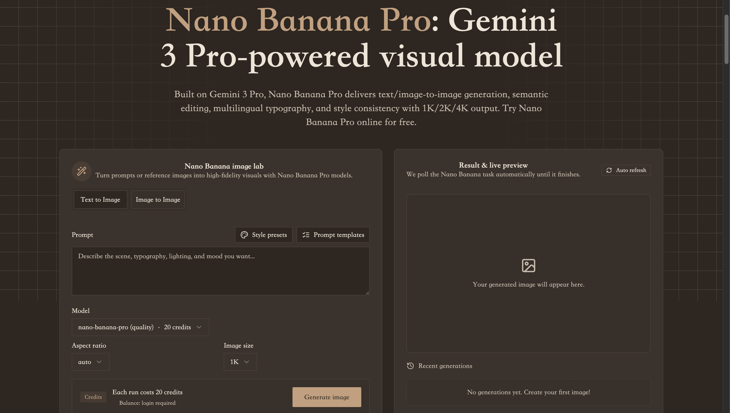 Nano Banana Pro - Screenshot 2 showing product features and functionality
