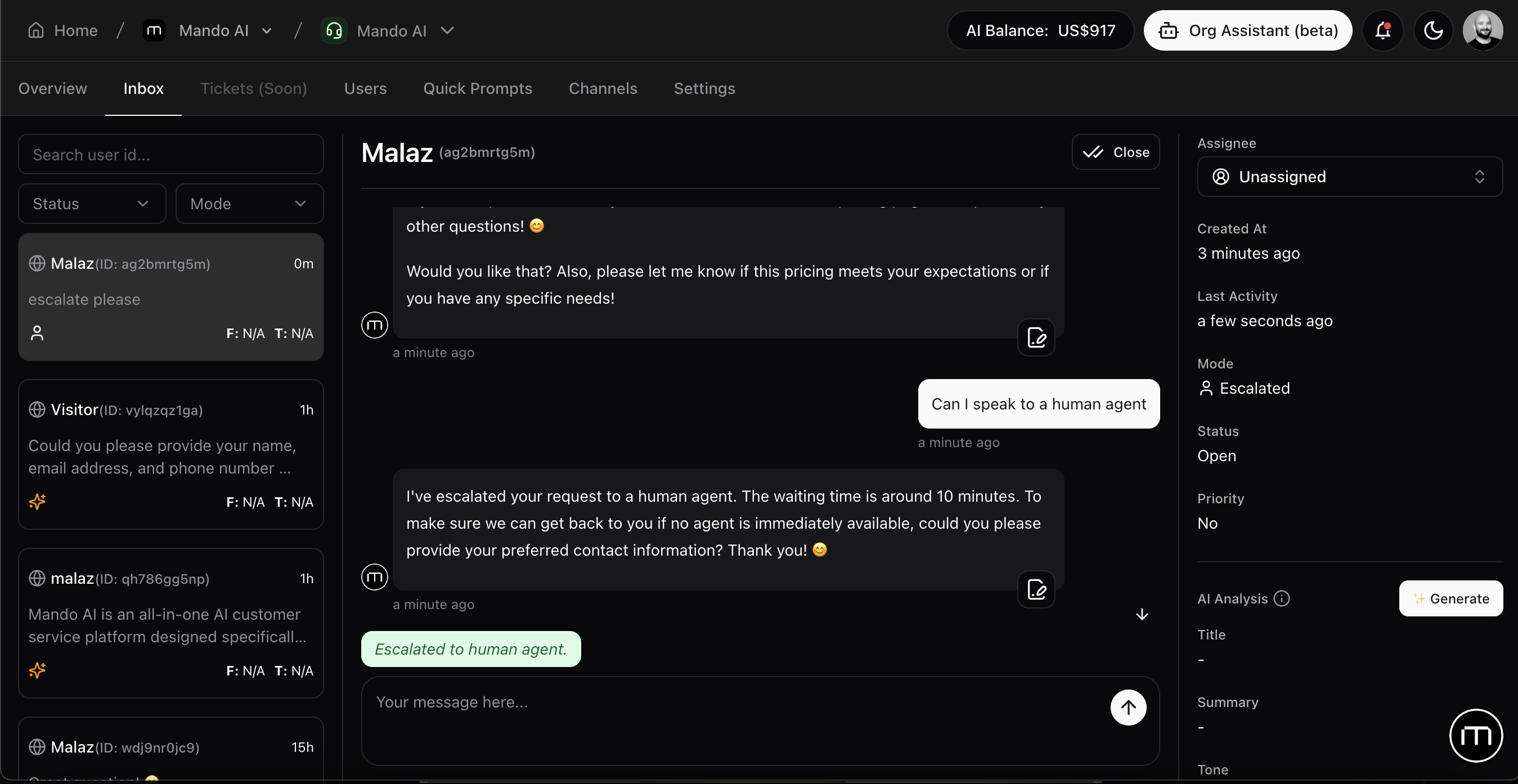 Mando - Supporto AI che sostituisce Intercom e Chatbase (per $ 15) media 8