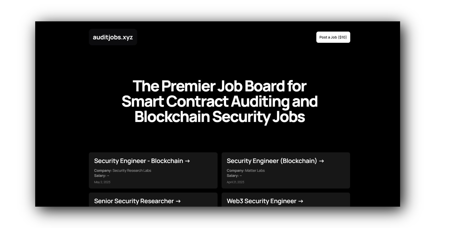 Auditjobs - Eine exklusive Jobbörse für Blockchain -Sicherheitsforscher Medien 1
