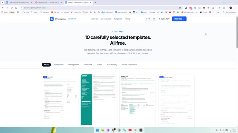 CVontwerper screenshot 2