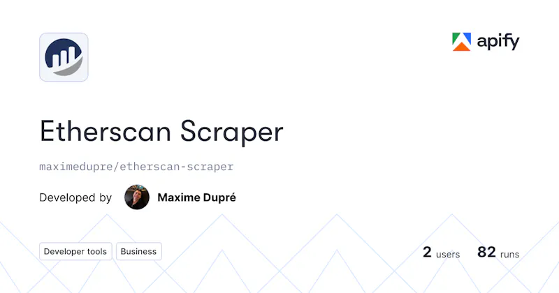 Etherscan Scraper screenshot 1
