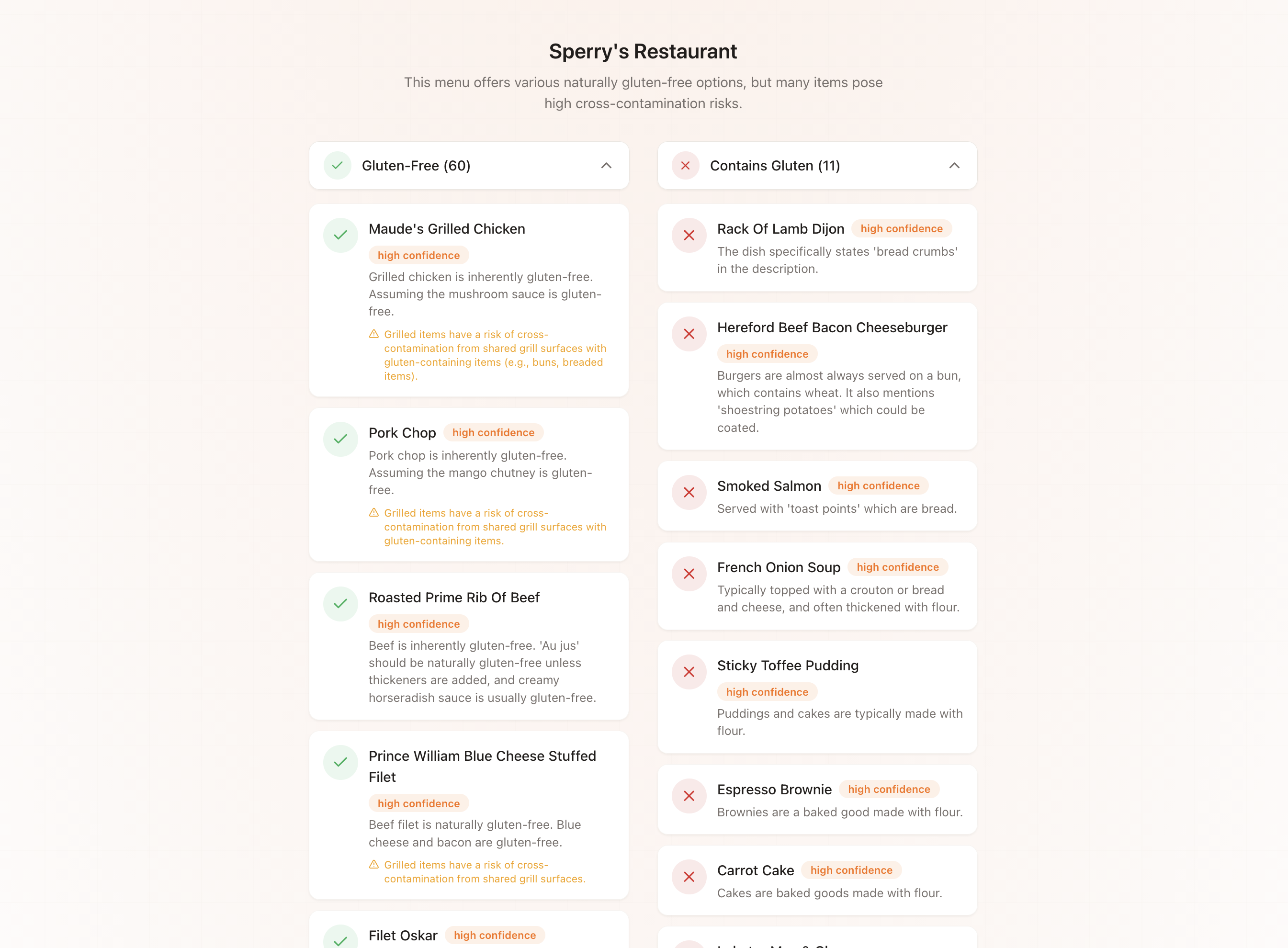 aiMenuScanner.xyz - Screenshot 3 showing product features and functionality