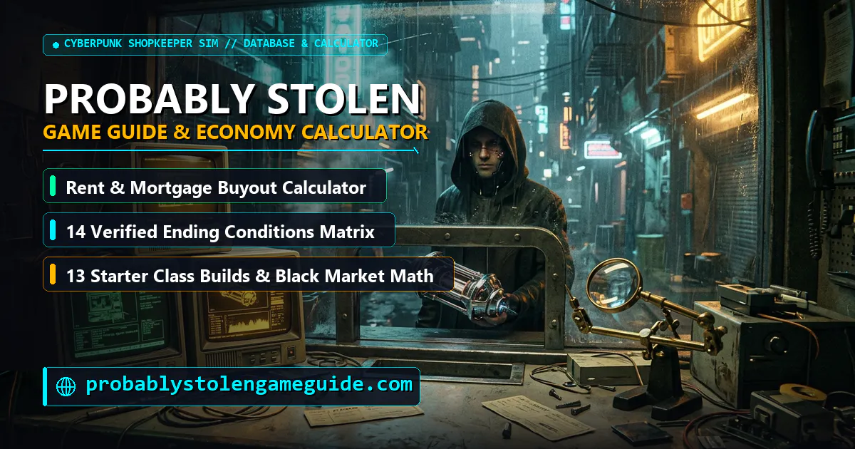 Probably Stolen Game Guide & Calculator  gallery image