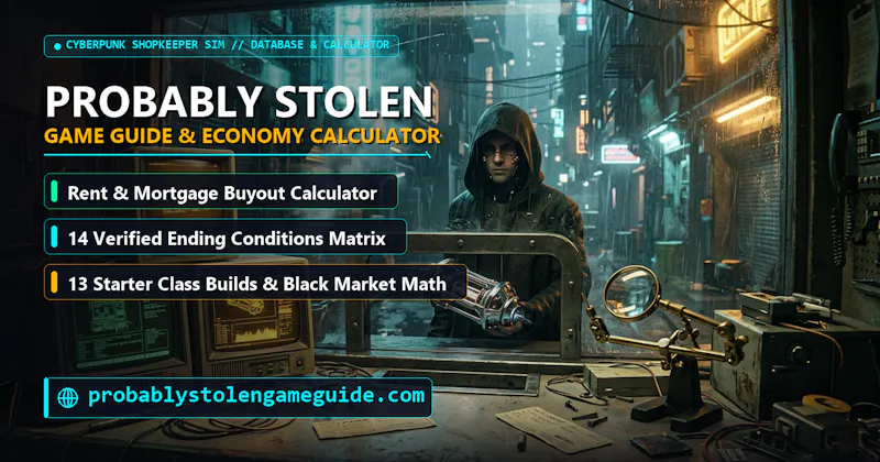 Probably Stolen Game Guide & Calculator  screenshot 1