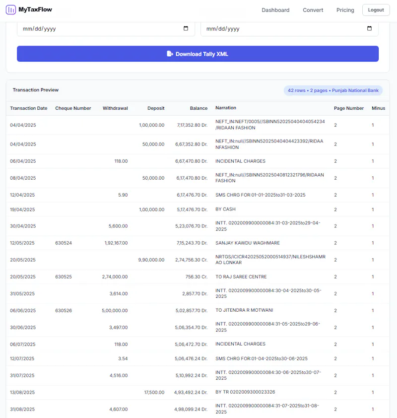 MyTaxFlow screenshot 2