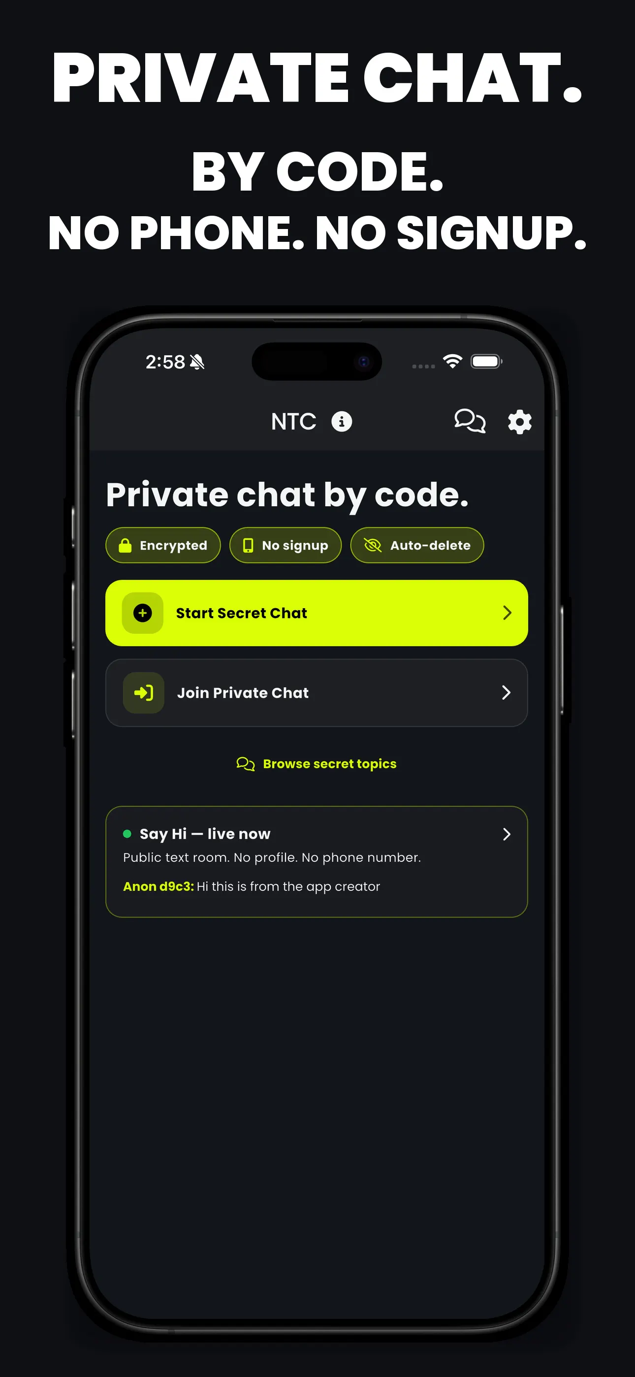 No Trace Chat gallery image