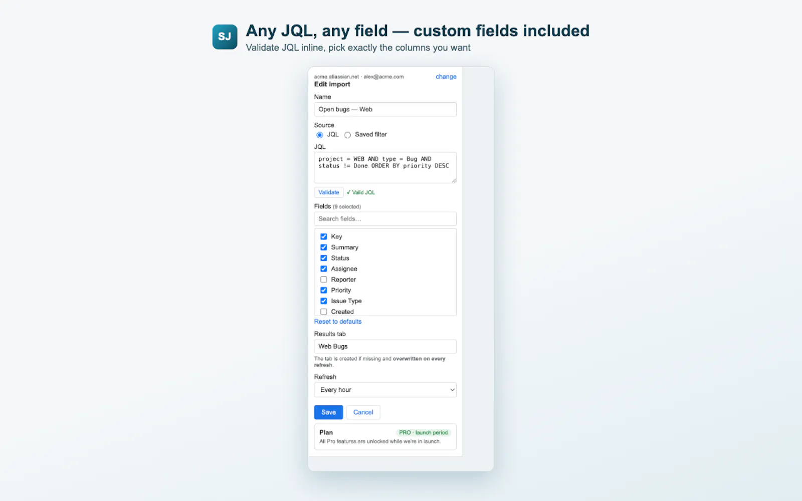 Sheet Sync for Jira screenshot 2