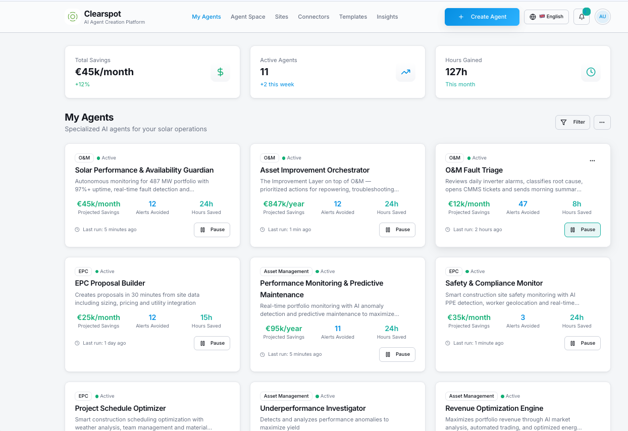 ClearSpot.ai Agentic Solar Platform gallery image