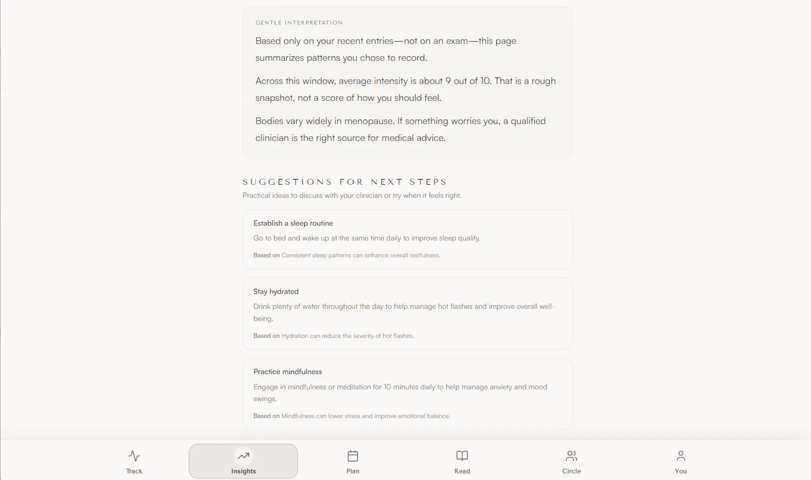 MenoTime screenshot 2