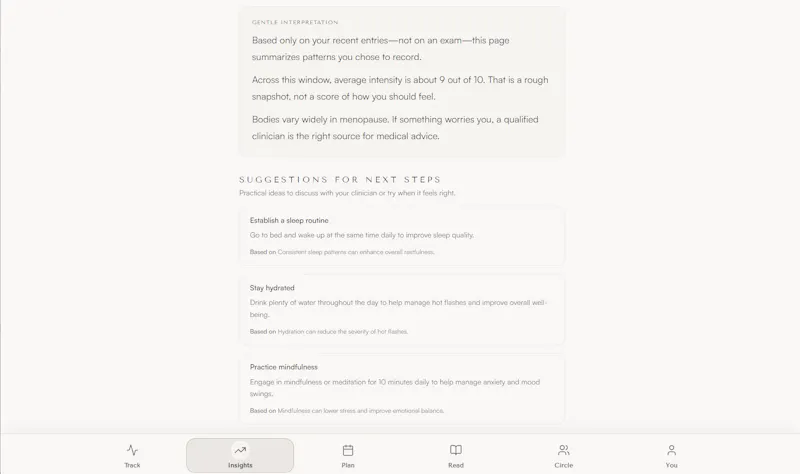 MenoTime screenshot 2