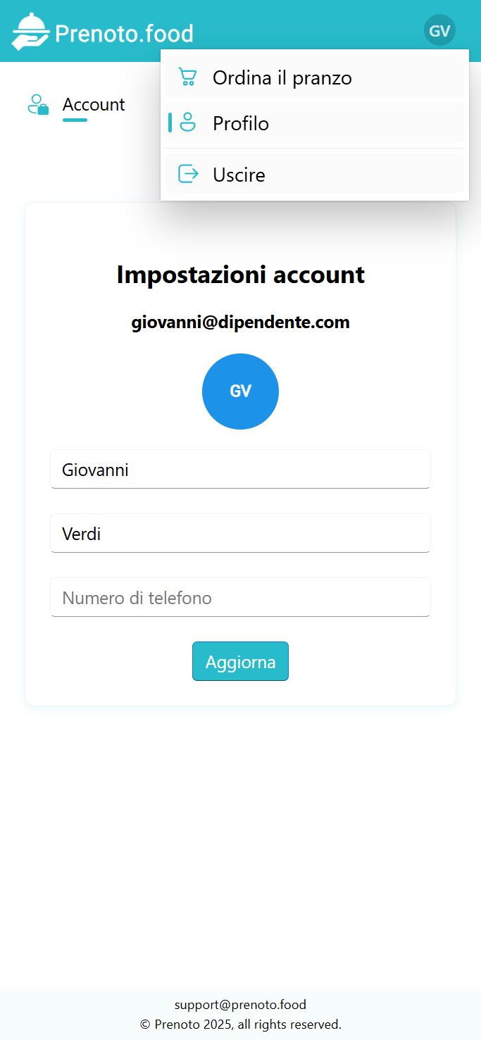 Prenoto.food - Screenshot 5 showing product features and functionality