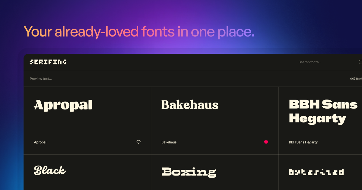 Serif.ing gallery image