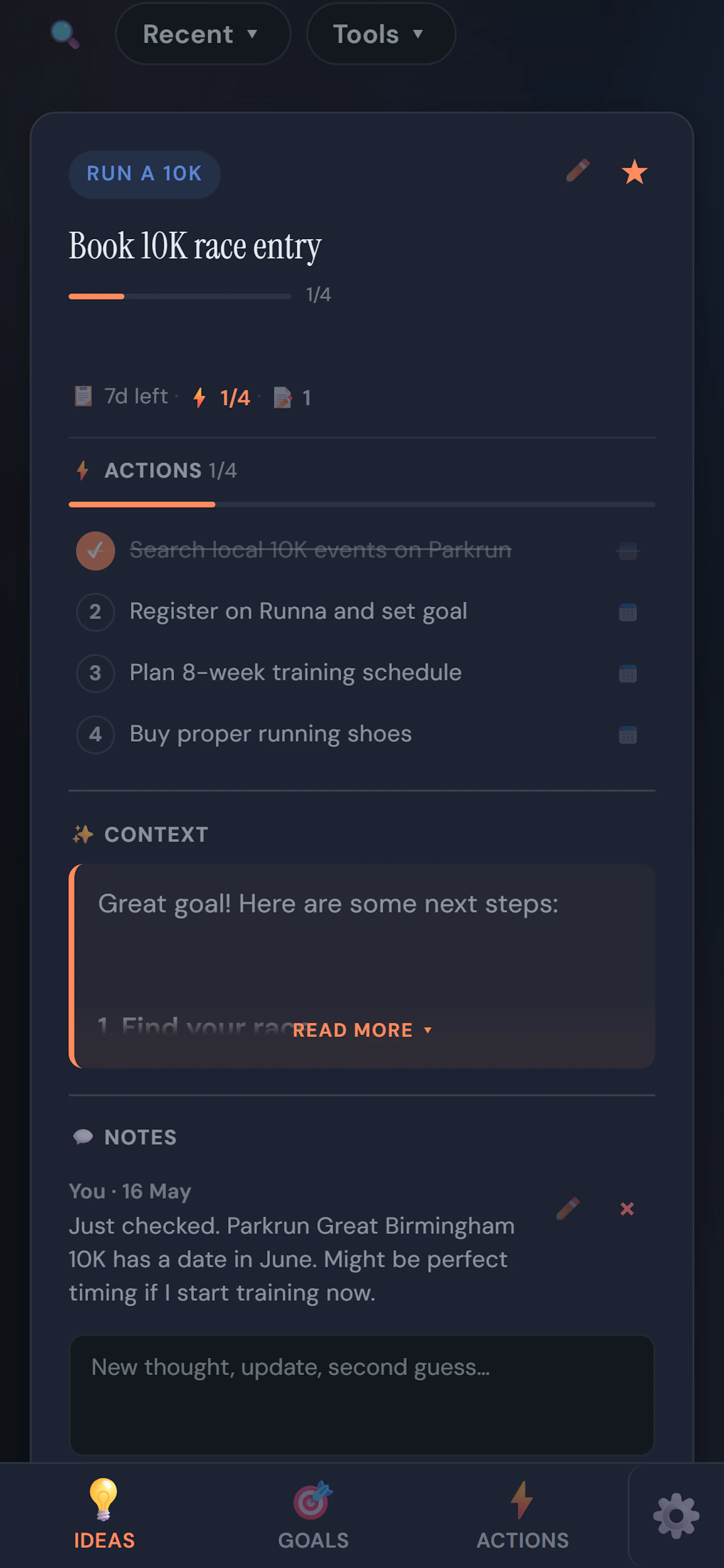 Spark! A todo list that writes itself screenshot 4