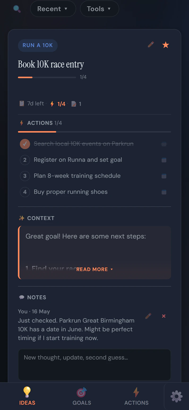 Spark! A todo list that writes itself screenshot 4
