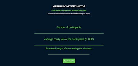 Meeting Cost Calculator gallery image