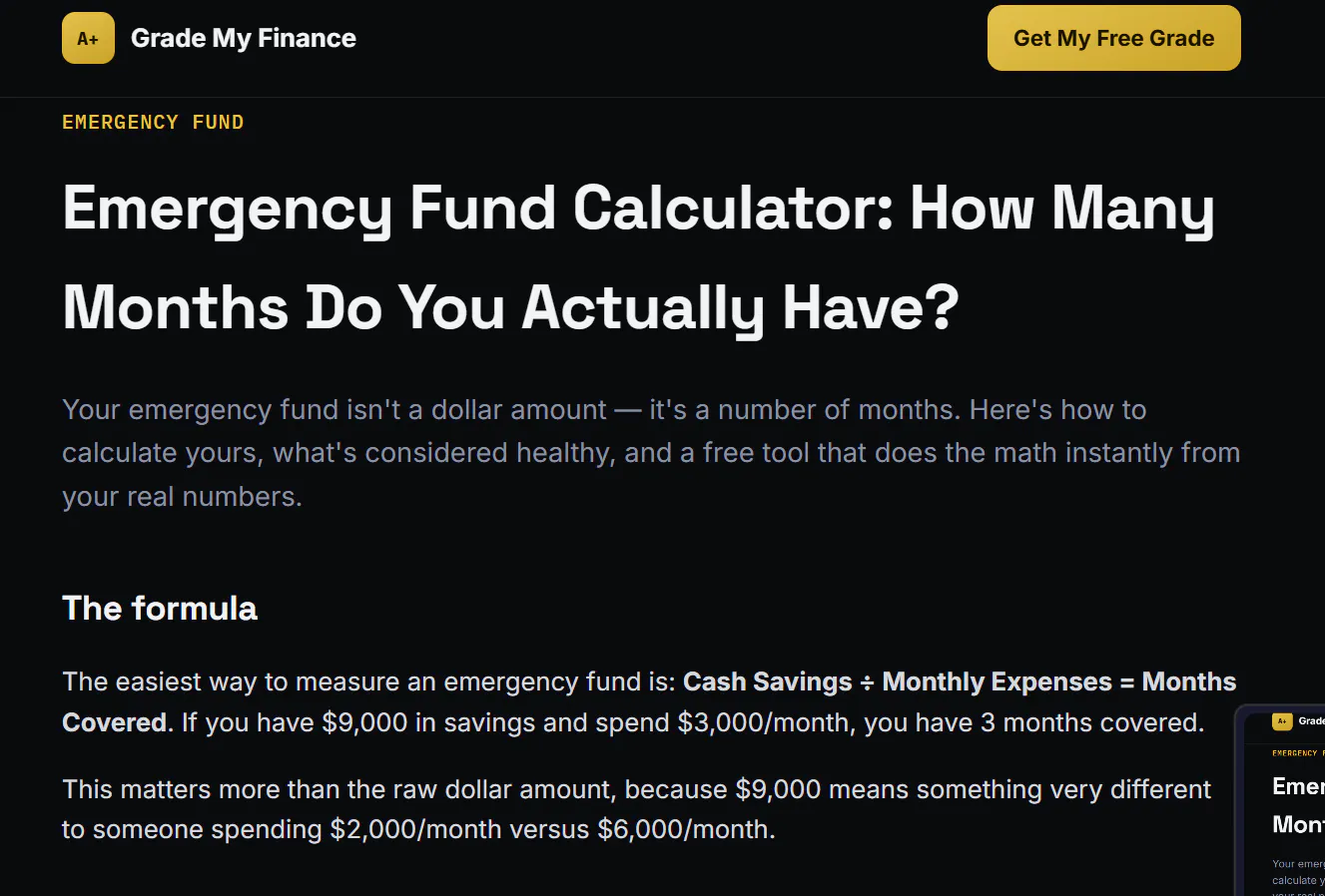 Grade My Finance screenshot