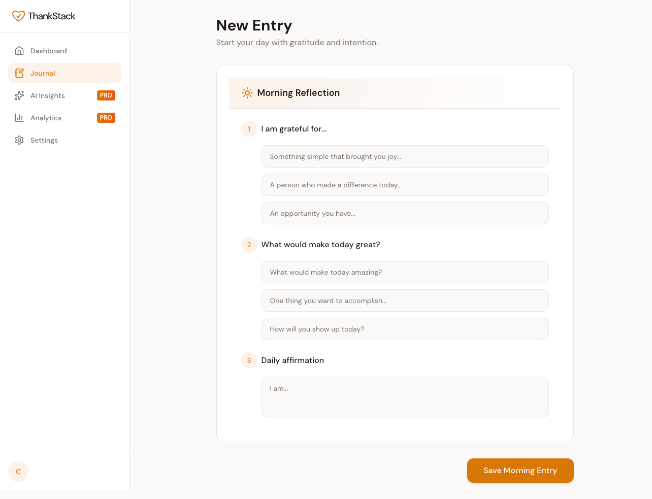 ThankStack - Main product screenshot demonstrating key features and user interface