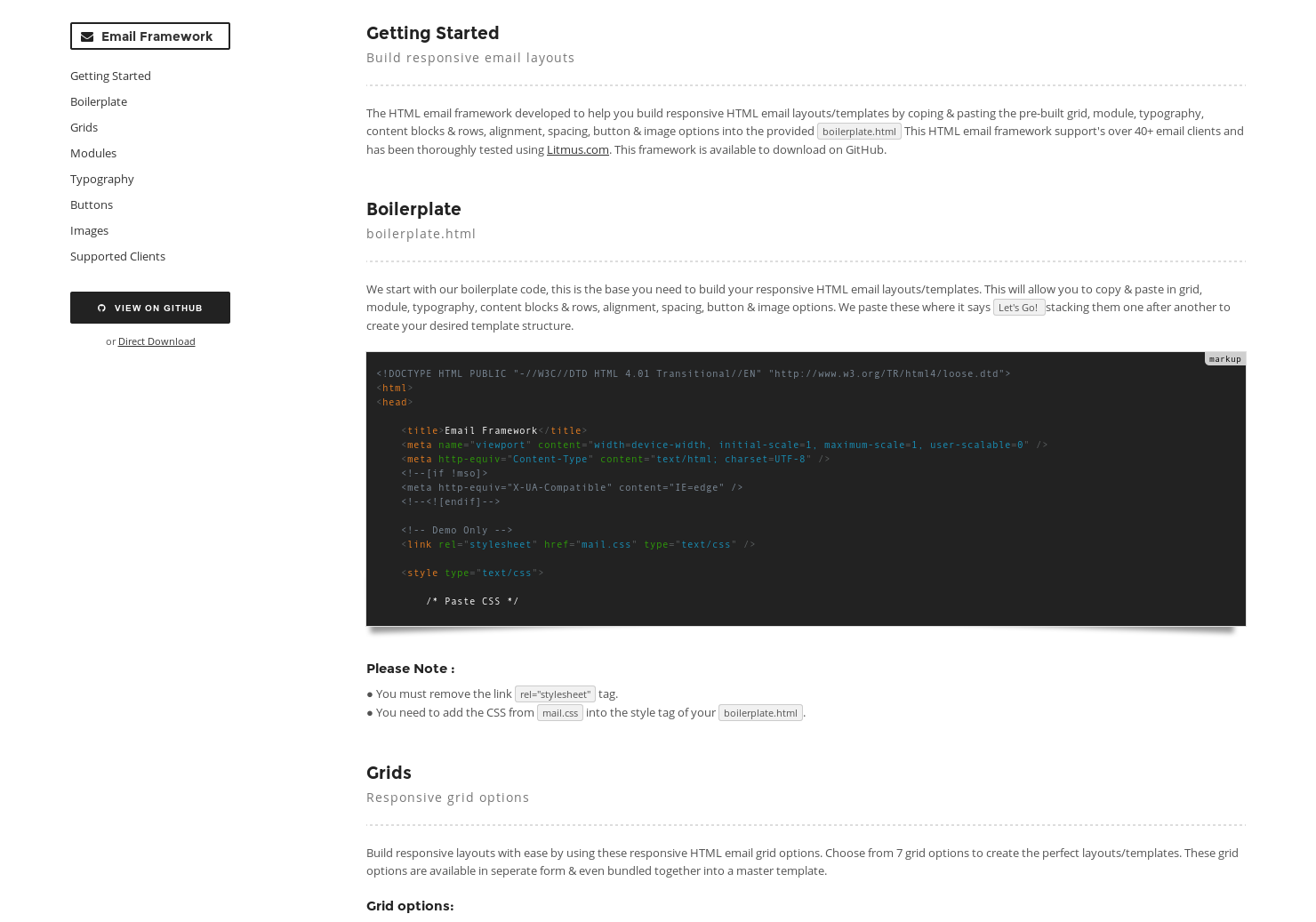 Responsive HTML Email Framework gallery image