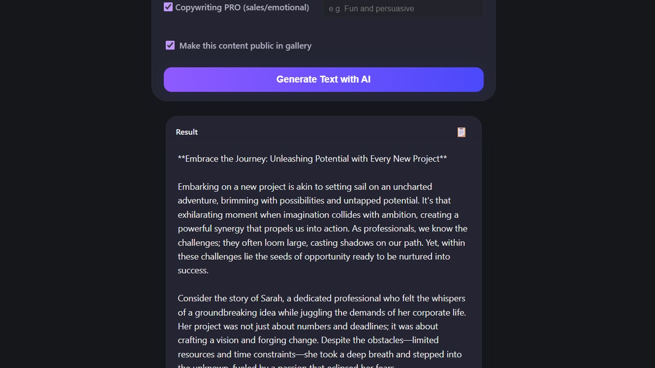 WriteForge AI gallery image