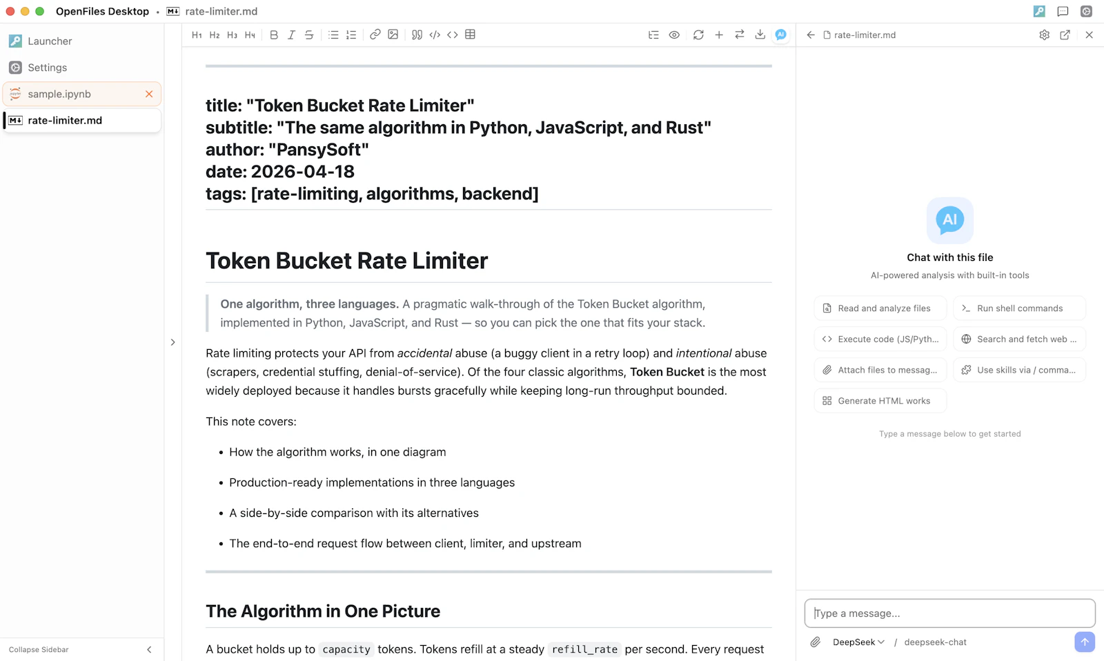 OpenFiles screenshot 2