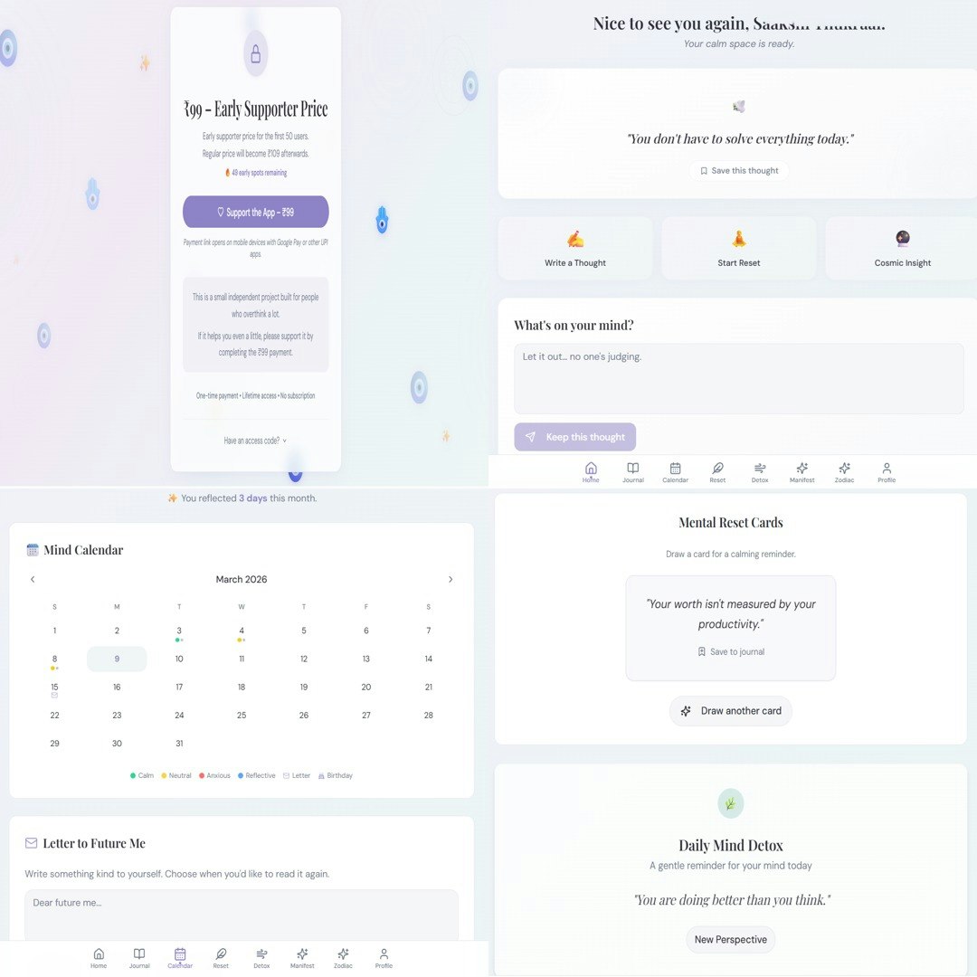 Overthinker Companion - Screenshot 2 showing product features and functionality