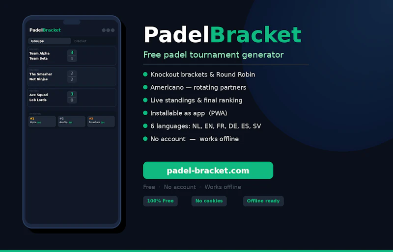 PadelBracket screenshot 1