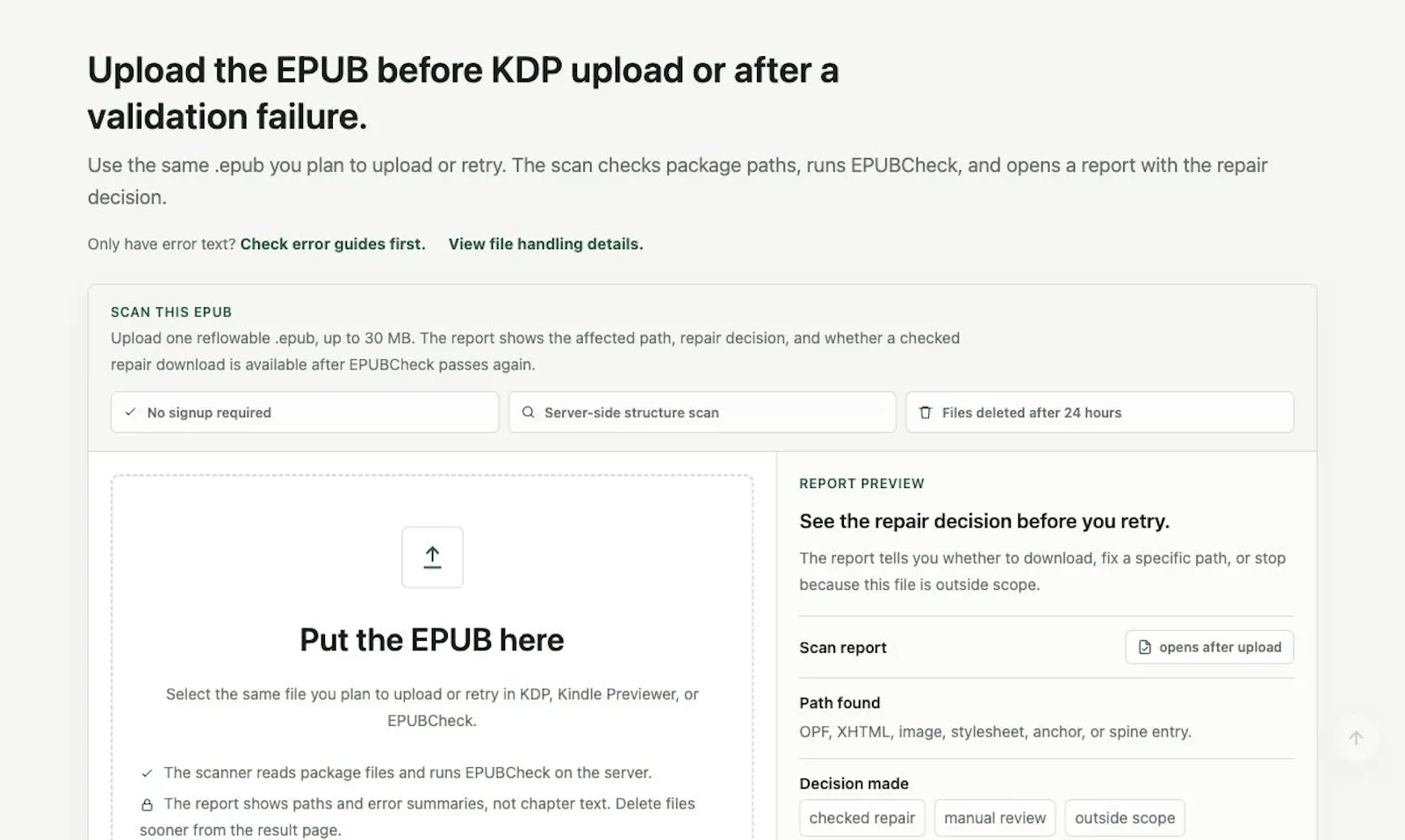 EPUB Fixer screenshot 1