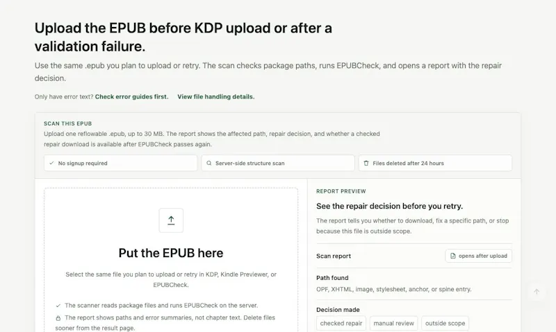 EPUB Fixer screenshot 1