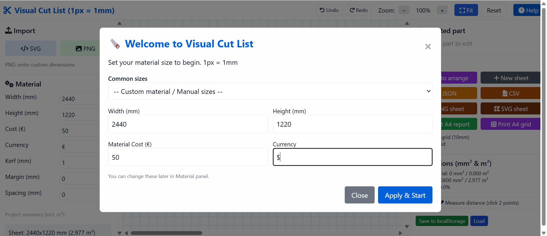 Visual Cut List gallery image