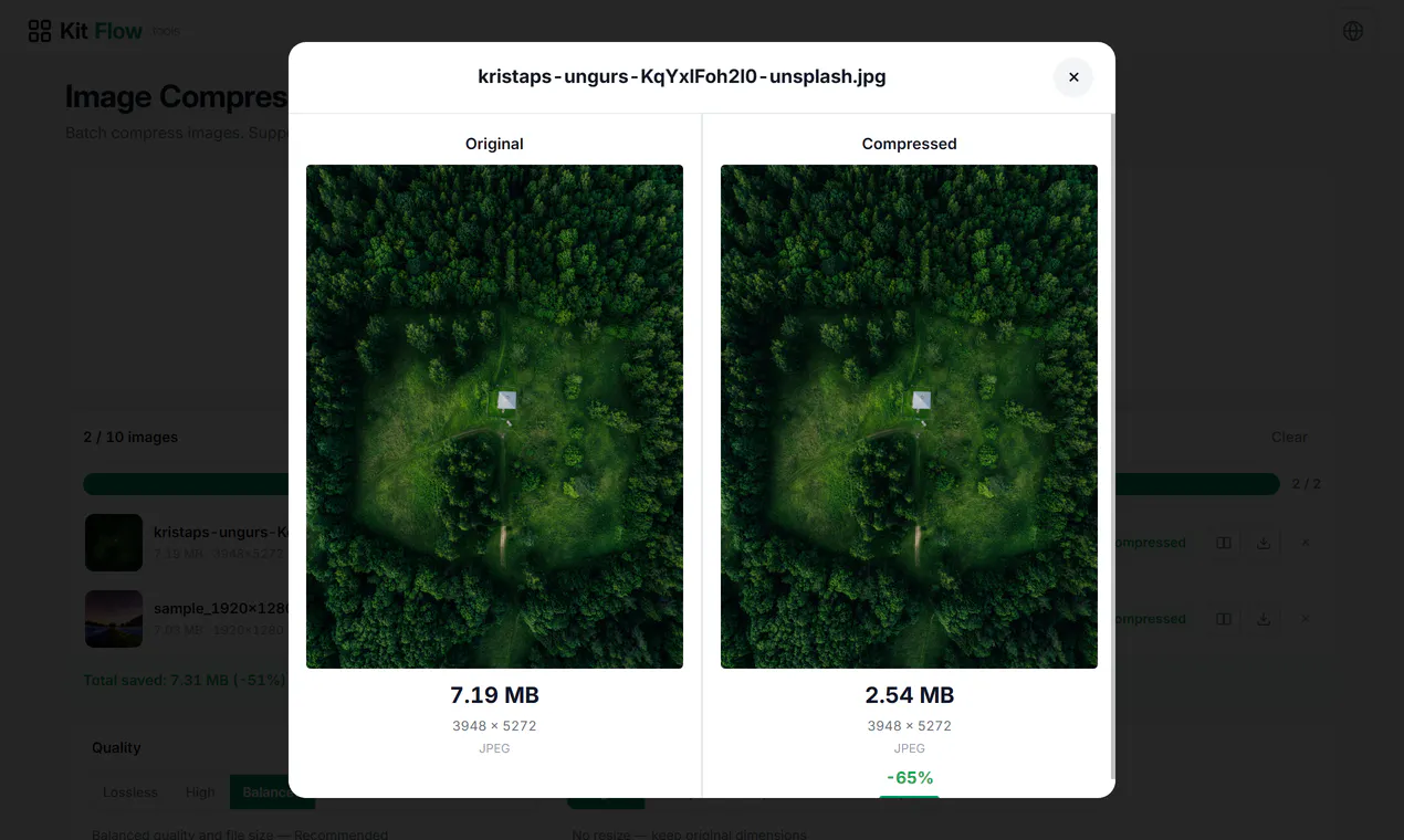 KitFlow Image Compressor gallery image
