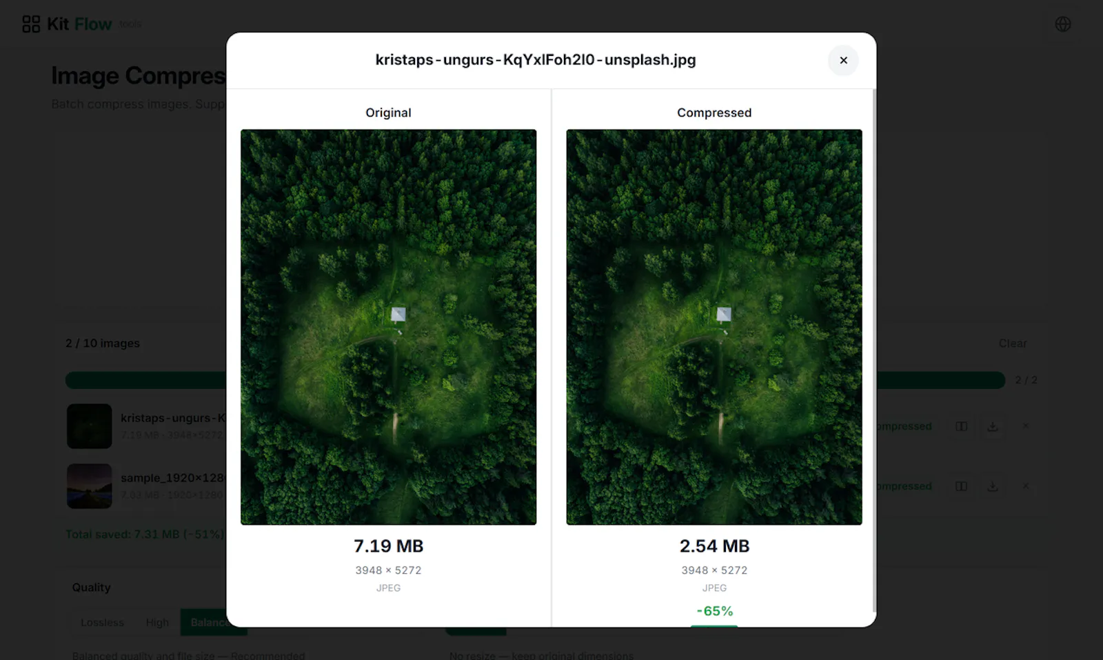 KitFlow Image Compressor screenshot 2